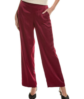 Anne Klein womens Wide Leg Pant, Size S, Red MSRP $99