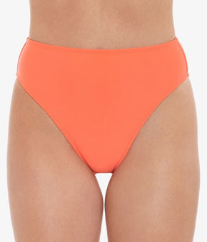 Salt + Cove Juniors' Solid High-Waisted Bottoms Neon Orange Size M