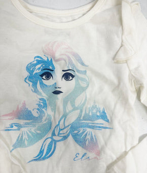 Disney ELSA Long Sleeves TEE Ivory Size 4