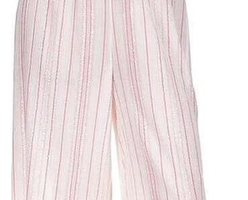 Michael Kors Metallic Striped One Shoulder Jumpsuit Pink Summer Size M MSRP $175