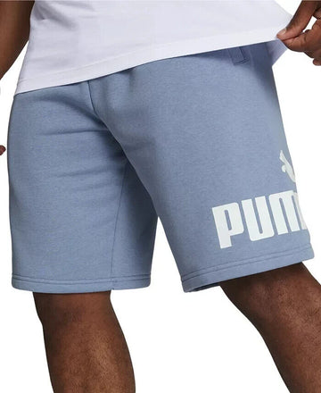 Puma Men's Regular-Fit Big Logo-Print Fleece 10" Shorts BLUE Size L MSRP $35
