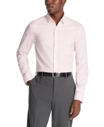 Calvin Klein Men Slim fit Dress Shirt XL 17-17.5 34-35 Pink