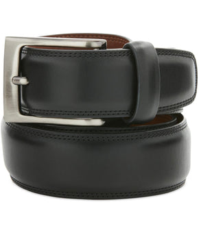 Perry Ellis Mens Bonded Leather Buckle Dress Belt Black Size S
