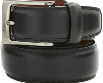Perry Ellis Mens Bonded Leather Buckle Dress Belt Black Size S