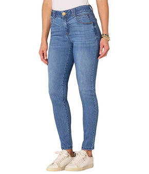 Democracy "Ab"solution Mid-Rise Jeggings Blue Cotton Blend Petite Size 16P $78