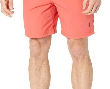 Nautica Men's 8" Color-Block Swim Shorts White blue red Size S