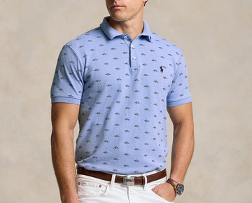 Polo Ralph Lauren Men Regular fit Short Sleeve Polo Shirt XXL Blue Solid Stretch