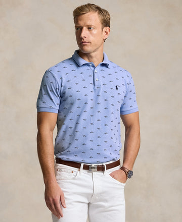 Polo Ralph Lauren Men Regular fit Short Sleeve Polo Shirt XXL Blue Solid Stretch