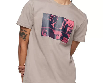 Calvin Klein Men's Relaxed Fit Logo Graphic Print T-Shirt Grey Size M