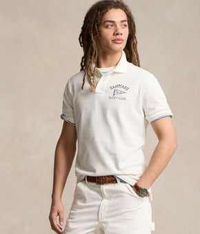 Polo Ralph Lauren Classic-Fit Nautical-Print Cotton Polo Shirt Size XS MSRP $125