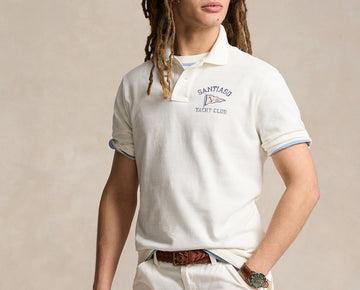 Polo Ralph Lauren Classic-Fit Nautical-Print Cotton Polo Shirt Size XS MSRP $125