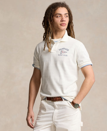 Polo Ralph Lauren Classic-Fit Nautical-Print Cotton Polo Shirt Size XS MSRP $125