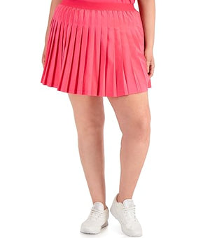ID Ideology Women's Pleated Skort Pink Plus Size 1X