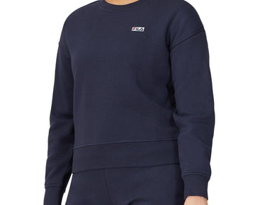 FILA Women's Stina Fleece Sweatshirt Navy Blue Size XL MSRP $40