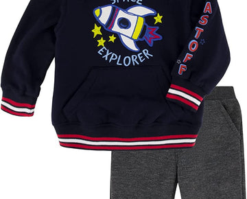 Kids Headquarters baby-boys 2 Pieces Hooded Jog Set Size 12M Navy