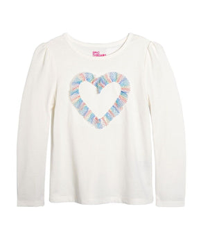 Epic Threads Toddler Girls Heart 3D Graphic Holiday Ivory Size 4T