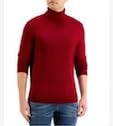 Club Room Mens Merino Wool Turtleneck Sweater Red Size M