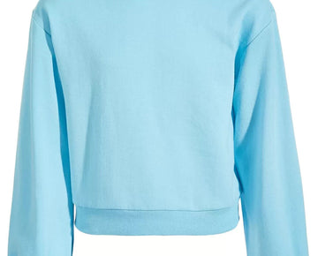 Ideology Big Girls Pink Fleece Sweatshirt, Sky Blue Size L(14) MSRP $40