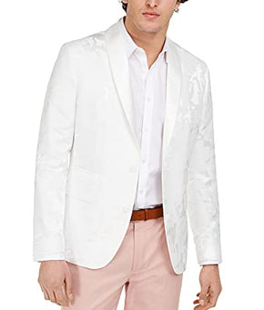 INC Mens Blazer Classic Bright Medium Slim Fit Jasper White Size M