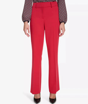 Tommy Hilfiger Women????s Sutton Boot-Leg Trousers Red Size 12 MSRP $99