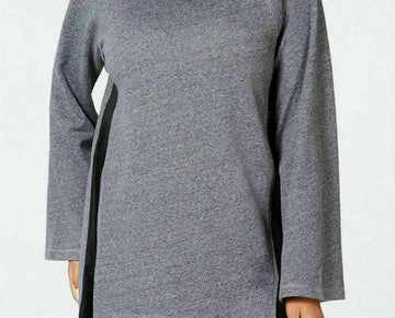 Calvin Klein Sweatshirt Performance Cowl Pullover Women Gray Size S MSRP $69