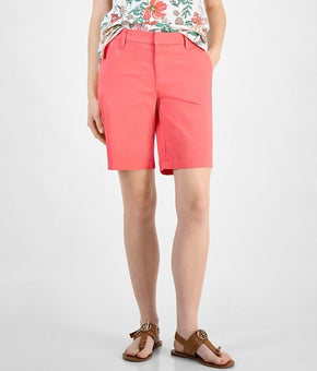 Tommy Hilfiger Women's TH Flex 9 Inch Hollywood Bermuda Shorts, SIZE 14, PINK$54