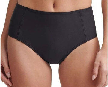 Dkny Women's Seahigh Waist Bikini Bottoms Swimsuit Black Size 2XL