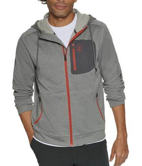 BASS OUTDOOR Highline Trail Stretch Colorblocked Hooded Jacket Gray Size L $54