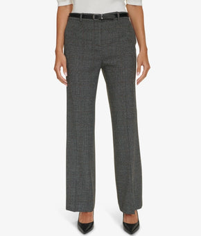 Calvin Klein Women's Belted Wide Leg Pants Gray Size 8 MSRP $109
