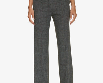 Calvin Klein Women's Belted Wide Leg Pants Gray Size 8 MSRP $109