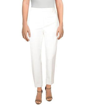Lauren Ralph Lauren Womens High Rise Slim Fit Pants white Size 16 SALE $100