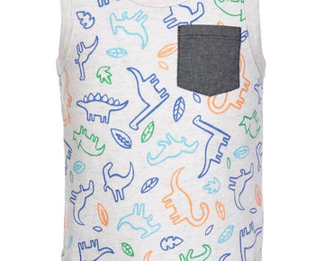 First Impressions Toddler Boys Tossed Dinos Tank Gray Size 3T