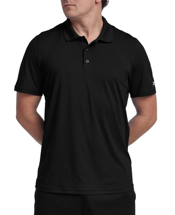 Reebok Mens Regular fit Short Sleeve Polo Shirt Size XXL Black Solid