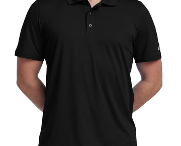 Reebok Mens Regular fit Short Sleeve Polo Shirt Size XL Black Solid