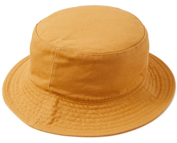 Sun + Stone Mens Twill Fitted Bucket Hat Yellow Mustard
