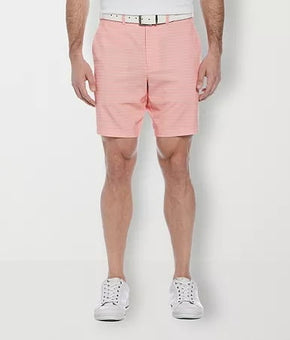 Pga Tour Mens Regular fit Golf Shorts 38 8 Inseam Pink Plaid