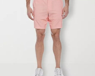 Pga Tour Mens Regular fit Golf Shorts 38 8 Inseam Pink Plaid