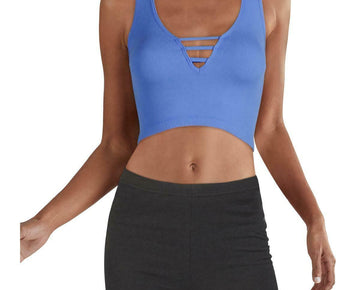 Free People Intimately Strapped In Crop Top Women's blue Size M/L MSRP $28