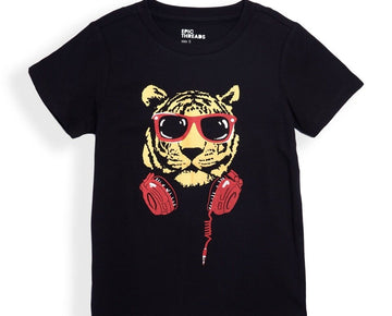 Epic Threads Little Boys Short Sleeve Graph Deep Black Size 6