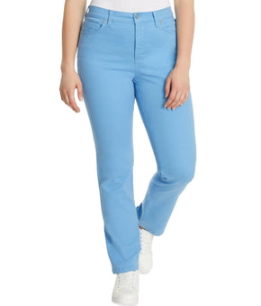 Gloria Vanderbilt Amanda High Rise Straight-Leg Jean Blue Petite Size 12P Short