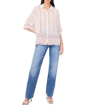 Parker Women's The River Button-Front Dolman-Sleeve Top Cream Size XL MSRP $ 109