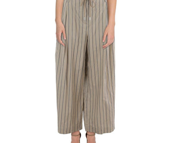 Nautica Womens Ankle Wide Leg Draw String Waist Ankle Pants Size XL $89