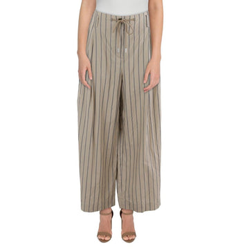 Nautica Womens Ankle Wide Leg Draw String Waist Ankle Pants Size XL $89
