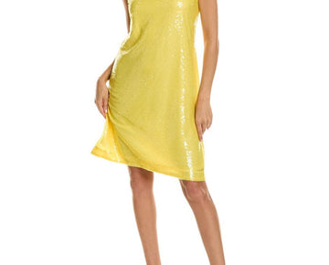 Anne Klein womens Shift Dress, Size 16, Yellow