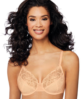 Bali Lace Desire Underwire Bra Adjustable U Straps V Neckline DF6543 Size 36D