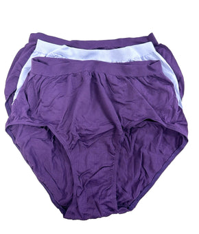 Bali Women Comfort Revolution Brief Panties 3-Pack Blue Purple Size 8/9 SALE
