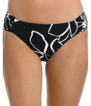 La Blanca Moonlit Reversible Sash Bikini Bottom Black White Size 16 MSRP $64