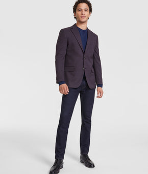 Tommy Hilfiger Modern fit Sport Coat Blazer 40 R Burgundy Purple Check MSRP $295