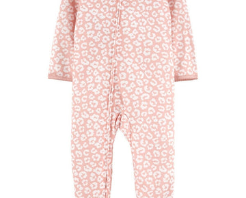 Carter's Toddler Girls Leopard Loose Fit One Piece Footie Pajamas Pink Size 4T