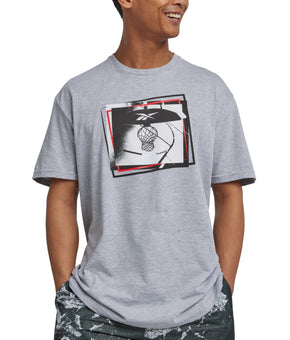 Reebok Mens Regular fit Short Sleeve Graphic T-Shirt Shirt XXL Grey